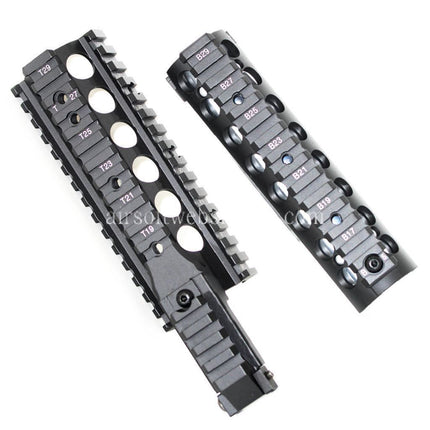 Airsoft Website 210mm CNC Aluminum RAS Keymod Handschutz Schienen System Geeignet für Tokyo Marui WA M4 M16 Serie Gewehre Schwarz