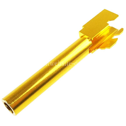 5KU CNC Aluminum Außen Lauf Typ 1 Geeignet für Tokyo Marui G17 Serie GBB Pistolen Airsoft Gold