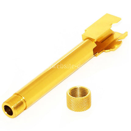 5KU CNC Aluminum Außen Lauf Typ 1 mit -14mm CCW Gewindeabdeckung gegen den Uhrzeigersinn Geeignet für Tokyo Marui G17 GBB Pistolen Airsoft