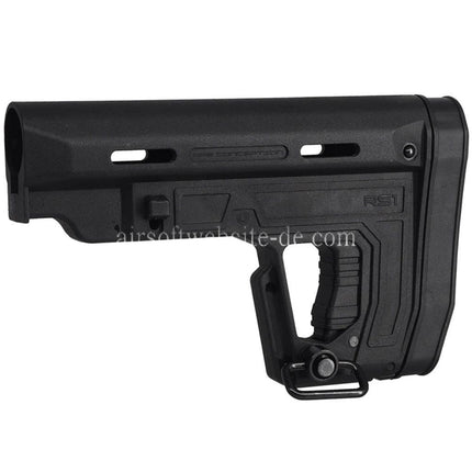 APS Poly Fiber RS1 Typ 1 Gewehrschaft Geeignet für M4 M16 Serie AEG Gewehre Airsoft Schwarz