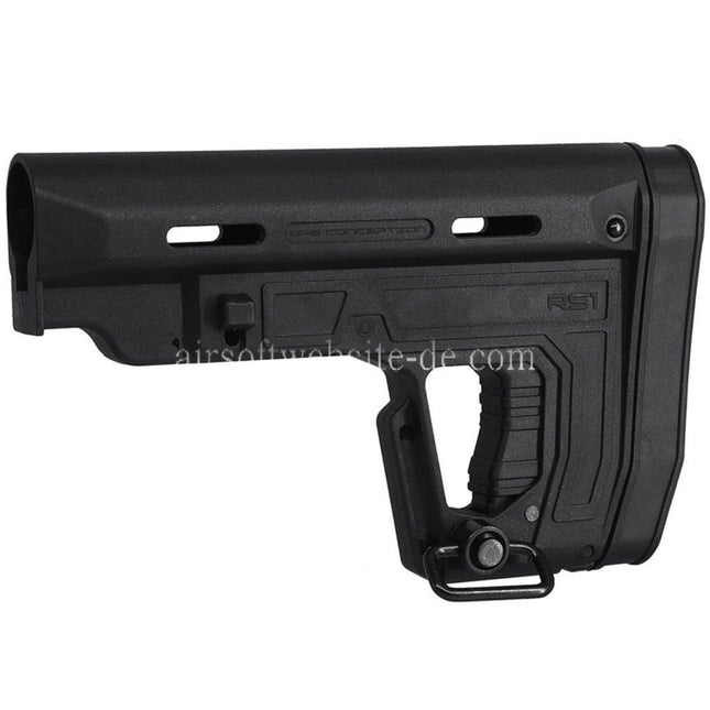APS Poly Fiber RS1 Typ 1 Gewehrschaft Geeignet für M4 M16 Serie AEG Gewehre Airsoft Schwarz