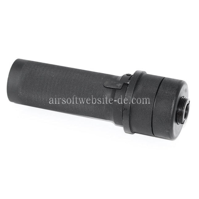 5KU PBS-1 Mini Schalldämpfer Geeignet für -14mm CCW Gegen den Uhrzeigersinn Lauf AK Serie Gewehre Airsoft Schwarz