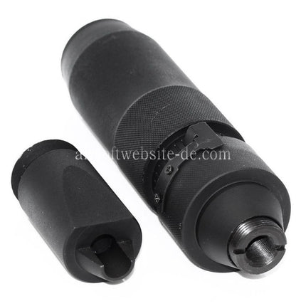 5KU PBS-4 Schalldämpfer Geeignet für -14mm CCW Gegen den Uhrzeigersinn Lauf AK Serie Gewehre Airsoft Schwarz