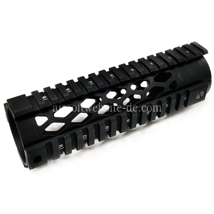 5KU Diamond Serie Karabiner RAS Handschutz Schienen System Geeignet für M4 M16 Serie AEG GBB Gewehre Airsoft Schwarz