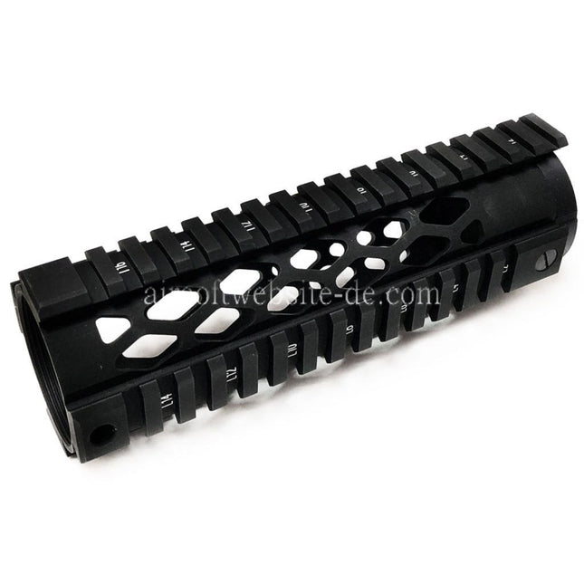 5KU Diamond Serie Karabiner RAS Handschutz Schienen System Geeignet für M4 M16 Serie AEG GBB Gewehre Airsoft Schwarz