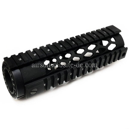 5KU Diamond Serie Karabiner RAS Handschutz Schienen System Geeignet für M4 M16 Serie AEG GBB Gewehre Airsoft Schwarz