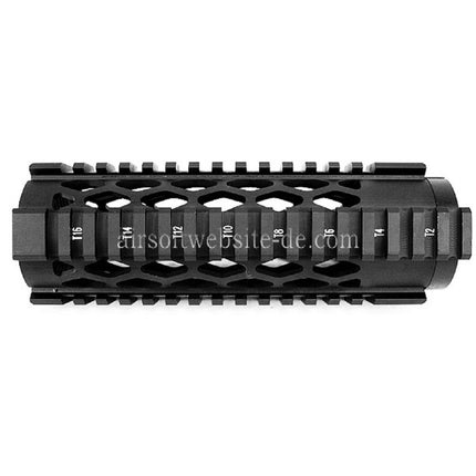 5KU Diamond Serie Karabiner RAS Handschutz Schienen System Geeignet für M4 M16 Serie AEG GBB Gewehre Airsoft Schwarz