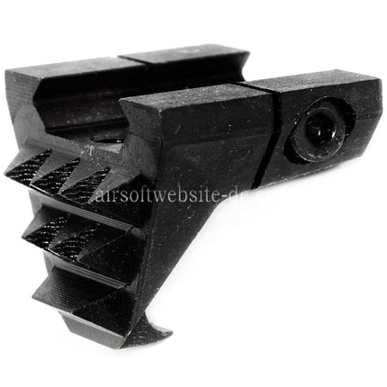 5KU Metall Schlag Handstopper mit hinterem Haken Geeignet für jede 20mm Picatinny Schiene Schwarz