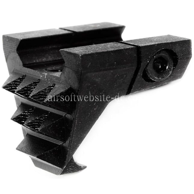 5KU Metall Schlag Handstopper mit hinterem Haken Geeignet für jede 20mm Picatinny Schiene Schwarz