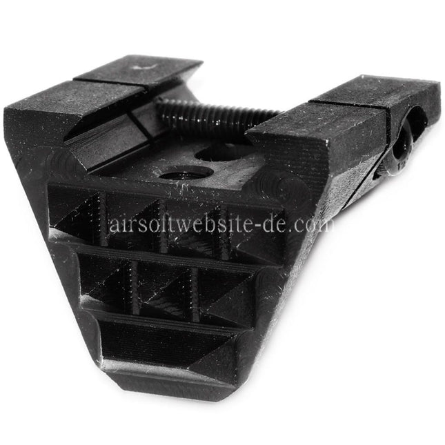 5KU Metall Schlag Handstopper mit hinterem Haken Geeignet für jede 20mm Picatinny Schiene Schwarz