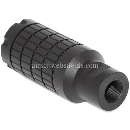 5KU 5KU Linear Kompensator Mündungsfeuerdämpfer GEN-II Geeignet für -14mm CCW Gegen den Uhrzeigersinn Lauf Gewehre Airsoft Schwarz