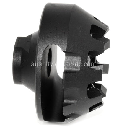 5KU Aluminum Cookie Cutter Comp Mündungsfeuerdämpfer Geeignet für -14mm CCW Gegen den Uhrzeigersinn Lauf Gewehre Airsoft Schwarz
