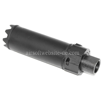 5KU Socom Mini Monster QD Schalldämpfer mit Mündungsfeuerdämpfer Geeignet für -14mm CCW Gegen den Uhrzeigersinn Lauf Gewehre Airsoft Schwarz