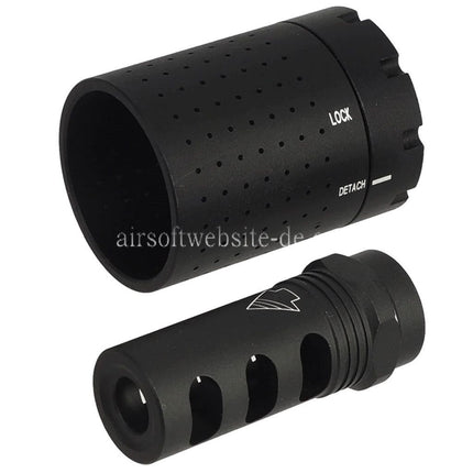 5KU Aluminum Ferfrans Modular Mündungsbremse CRD Feuerdämpfer -14mm CCW Gewinde gegen den Uhrzeigersinn