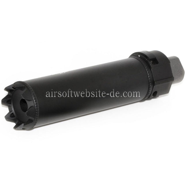 5KU 175mm SOCOM RC Monster QD Schalldämpfer mit Mündungsfeuerdämpfer Geeignet für -14mm CCW Gegen den Uhrzeigersinn Lauf Gewehre Airsoft Schwarz
