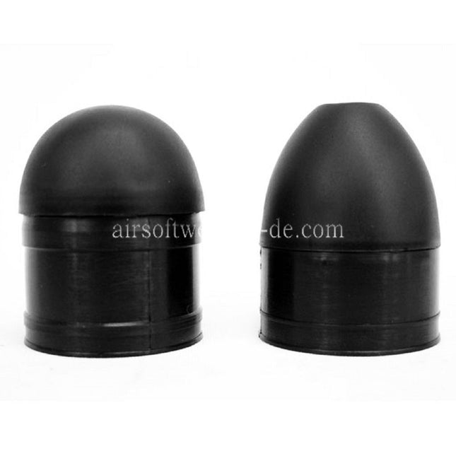 5KU 12 Stück Ersatz Gummigeschoss Granatenkopf Geeignet für 40mm Patronengehäuse Schwarz