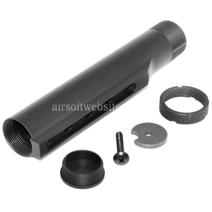 5KU 5-Positions Schaft Pufferrohr Geeignet für M4 M16 Serie AEG Gewehre Airsoft Schwarz