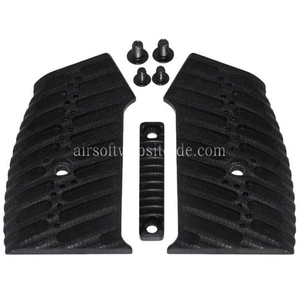 5KU Austauschbarer, kompletter modularer Pistolengriffsatz (Edge) geeignet für M4 M16 Serie GBB Gewehre Airsoft Schwarz