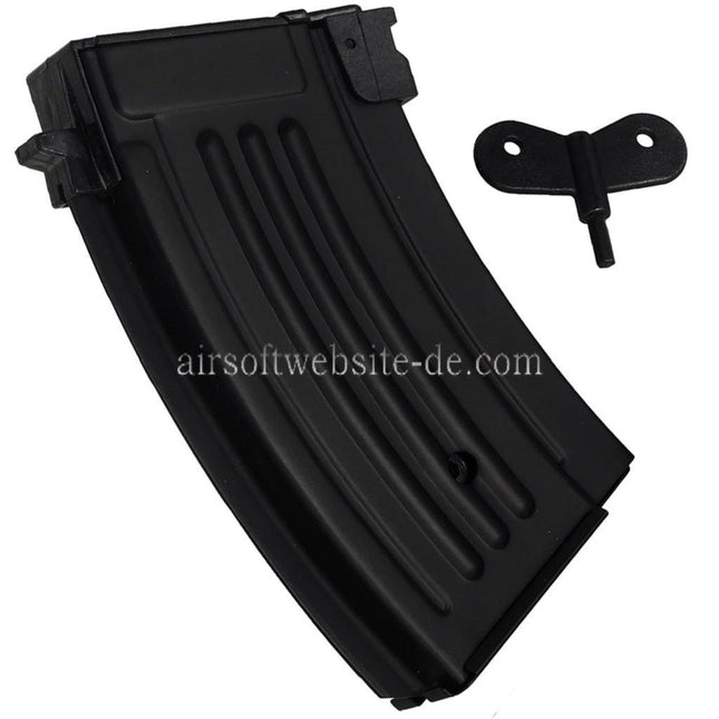 Airsoft Website 250rd AK Beta Hi-Cap Magazin Geeignet für AK Serie AEG Gewehre Schwarz