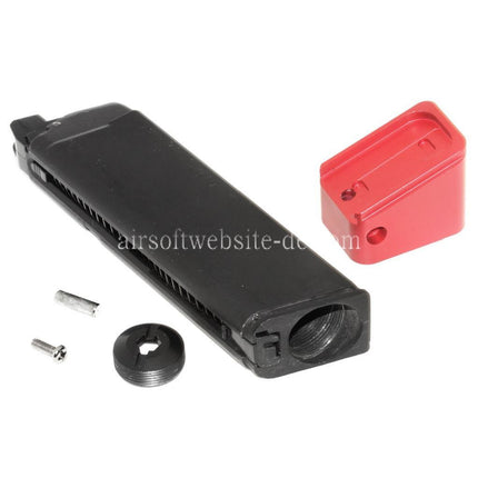 DOUBLE BELL 24rd Co2 Magazin Geeignet für G17 G18C G-Serie GBB Pistolen Airsoft Schwarz/Rot