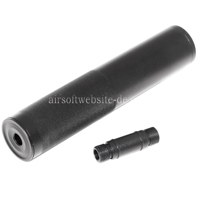 AIRSOFT WEBSITE Schalldämpfer -/+14mm CW/CCW mit Adapter Geeignet für Tokyo Marui WELL R2 Vz61 Scorpion AEP SMG Gewehre