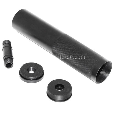 AIRSOFT WEBSITE Schalldämpfer -/+14mm CW/CCW mit Adapter Geeignet für Tokyo Marui WELL R2 Vz61 Scorpion AEP SMG Gewehre