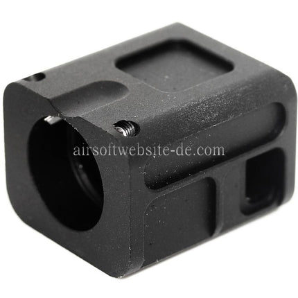 5KU SPARC-L Kompensator -14mm CCW gegen den Uhrzeigersinn Geeignet für Tokyo Marui G17 G18C GBB Pistolen Airsoft Schwarz