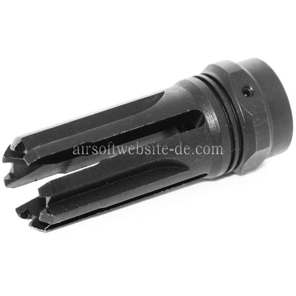 5KU 60mm VENOM Mündungsbremse Mündungsfeuerdämpfer Geeignet für -14mm CCW Gegen den Uhrzeigersinn Lauf Gewehre Airsoft Schwarz