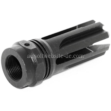 5KU 60mm VENOM Mündungsbremse Mündungsfeuerdämpfer Geeignet für -14mm CCW Gegen den Uhrzeigersinn Lauf Gewehre Airsoft Schwarz