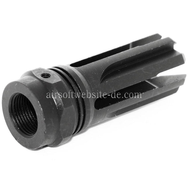 5KU 60mm VENOM Mündungsbremse Mündungsfeuerdämpfer Geeignet für -14mm CCW Gegen den Uhrzeigersinn Lauf Gewehre Airsoft Schwarz
