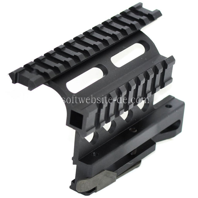 Airsoft Website 20mm Picatinny Schienen QD Seitenzielfernrohrmontage Geeignet für AK Serie AEG Gewehre Schwarz