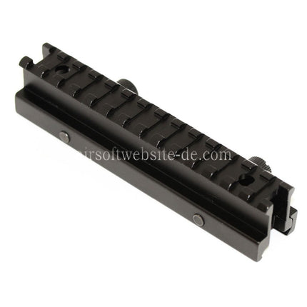 Airsoft Website 20mm 14-Slots 0.8 Zoll Durchsichtige Mini-Riser-Halterung Geeignet für 20mm Schienensystem Schwarz