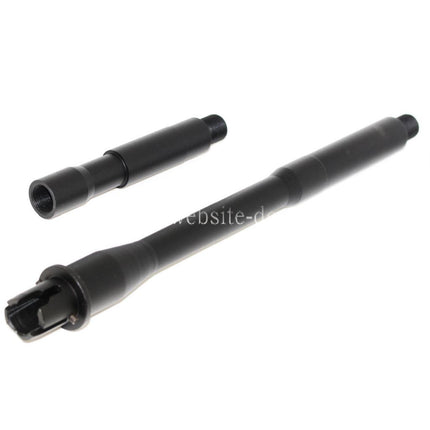 E&C 15 Zoll Aluminum CQB Außenlauf Verlängerungsrohr -14mm CCW Gegen den Uhrzeigersinn Geeignet für M4 M16 Serie AEG Gewehre Airsoft Schwarz
