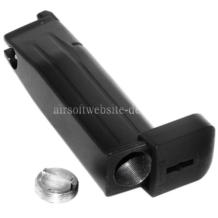 Airsoft Website 30rd Co2 Magazin Geeignet für Hi-Capa Serie GBB Pistolen Schwarz
