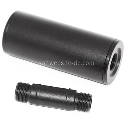 AIRSOFT WEBSITE Schalldämpfer -/+14mm CW/CCW mit Adapter Geeignet für Tokyo Marui WELL R2 Vz61 Scorpion AEP SMG Gewehre