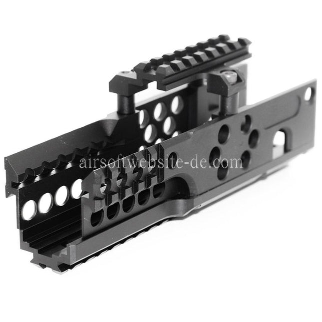 Airsoft Website 206mm CNC Aluminum RIS RAS Handschutz Schienen System Geeignet für A&K PKM AEG Gewehre Schwarz