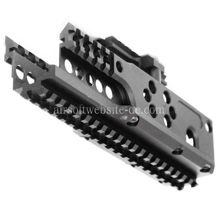 Airsoft Website 206mm CNC Aluminum RIS RAS Handschutz Schienen System Geeignet für A&K PKM AEG Gewehre Schwarz