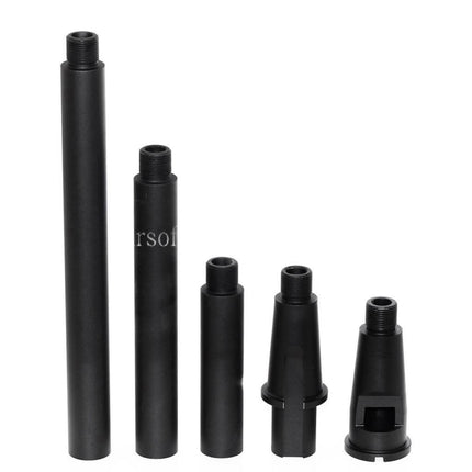 Airsoft Website Aluminium M4A1 4-Segments Metall Äußeres Lauf -14mm CCW Gegen den Uhrzeigersinn Geeignet für M4 M16 Serie AEG (18.125 Zoll) GBBR(17.25 Zoll) Gewehre