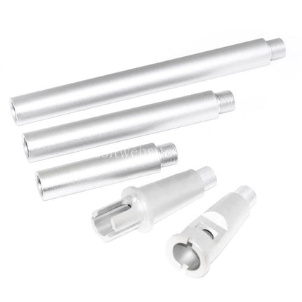 Airsoft Website Aluminium M4A1 4-Segments Metall Äußeres Lauf -14mm CCW Gegen den Uhrzeigersinn Geeignet für M4 M16 Serie AEG (18.125 Zoll) GBBR(17.25 Zoll) Gewehre