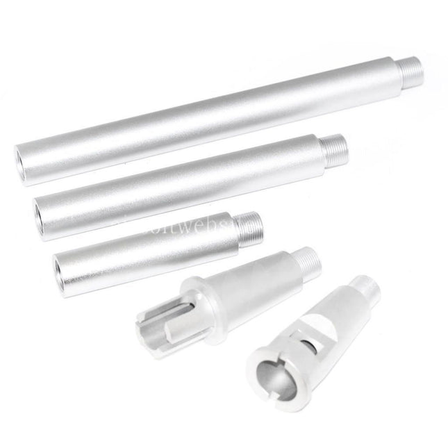 Airsoft Website Aluminium M4A1 4-Segments Metall Äußeres Lauf -14mm CCW Gegen den Uhrzeigersinn Geeignet für M4 M16 Serie AEG (18.125 Zoll) GBBR(17.25 Zoll) Gewehre