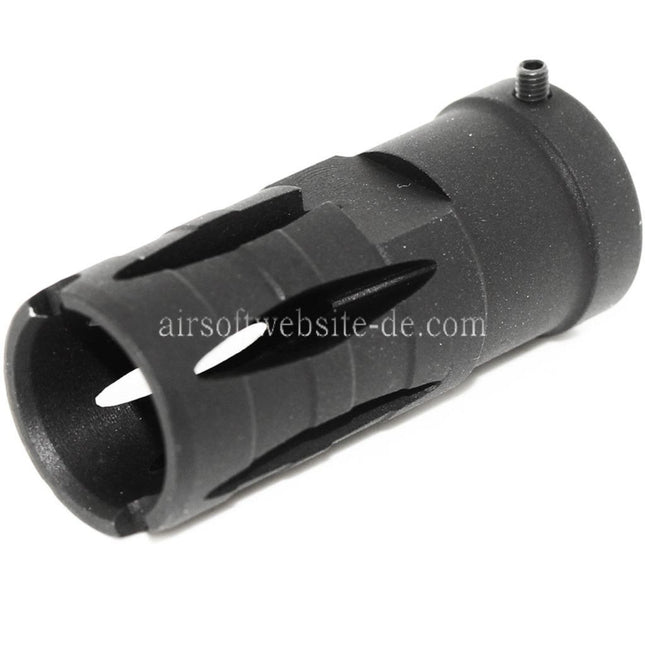 Golden Eagle 58mm G36 Mündungsbremse Mündungsfeuerdämpfer Geeignet für -14mm CCW Gegen den Uhrzeigersinn Lauf Gewehre Airsoft Schwarz