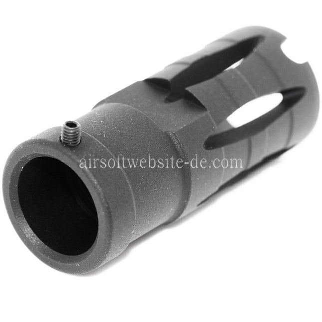 Golden Eagle 58mm G36 Mündungsbremse Mündungsfeuerdämpfer Geeignet für -14mm CCW Gegen den Uhrzeigersinn Lauf Gewehre Airsoft Schwarz