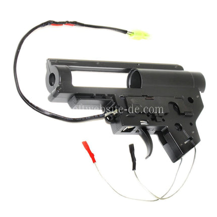 Airsoft Website QD Schnellwechsel-Federsystem Verstärkt 8mm Getriebegehäuse Geeignet für A&K AR M4 M16 Serie AEG Gewehre Airsoft Frontverkabelt