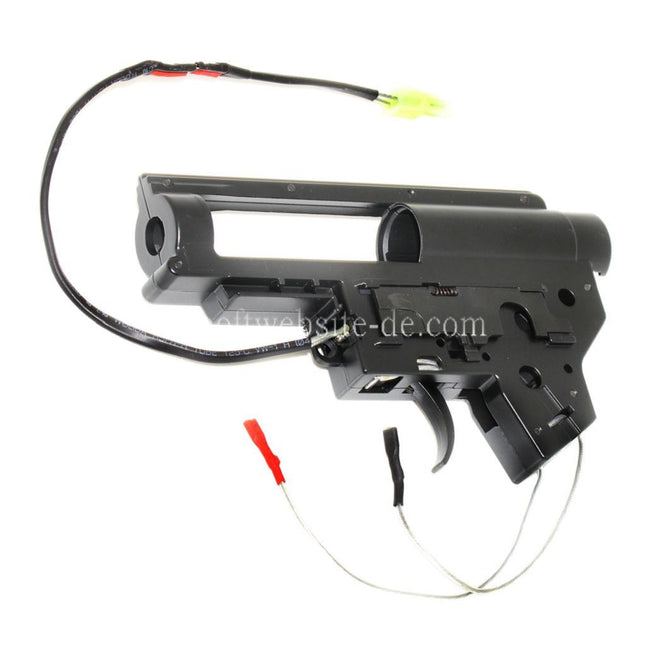 Airsoft Website QD Schnellwechsel-Federsystem Verstärkt 8mm Getriebegehäuse Geeignet für A&K AR M4 M16 Serie AEG Gewehre Airsoft Frontverkabelt