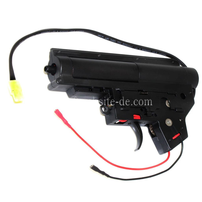 ARMY FORCE 8mm Kugellager Schnellwechsel QD V2 Komplettes Getriebe Version 2 Geeignet für Tokyo Marui A&K M4 M16 Serie AEG Gewehre Airsoft Hinten verkabelt