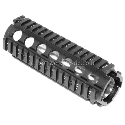 CYMA 170mm CNC Aluminum KAC Type M4A1 M4CQB RAS Handschutz Schienen System Geeignet für CYMA E&C D-Boys G&P Classic Army KWA G&G Tokyo Marui M4 M16 Serie AEG Gewehre Airsoft Schwarz