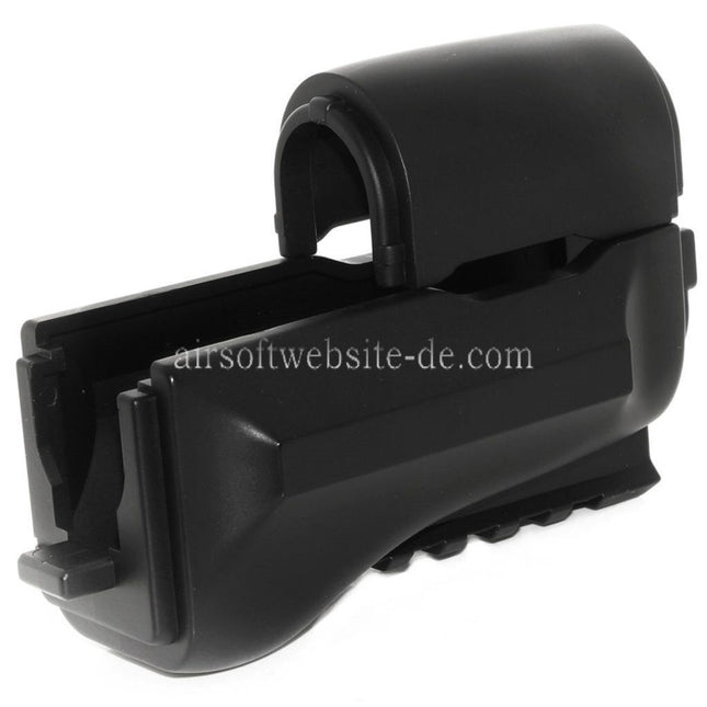 Airsoft Website 96mm Polymer Schiene Handschutz geeignet für AK Beta Serie AEG Gewehre Schwarz