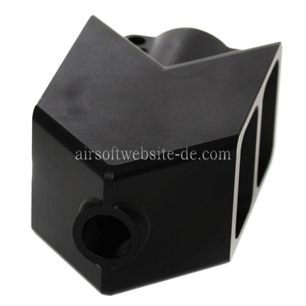 Airsoft Website CNC Aluminium Tank Mündungsbremse Mündungsfeuerdämpfer Geeignet für Snow Wolf M82 Airsoft Schwarz