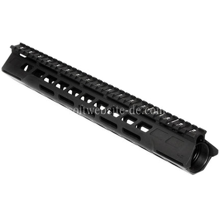 APS CNC 13.5 Zoll PER Phantom 4.0 M-LOK Handschutz Schienen System Geeignet für APS CYMA G&P JG Tokyo Marui M4 M16 Serie AEG Gewehre Airsoft Schwarz