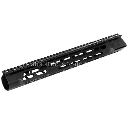 APS CNC 15 Zoll PER Phantom 5.0 M-LOK Handschutz Schienen System Geeignet für APS CYMA G&P JG Tokyo Marui M4 M16 Serie AEG Gewehre Airsoft Schwarz
